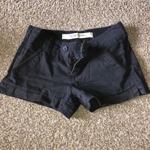 black shorts